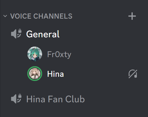 being in the same vc as hina